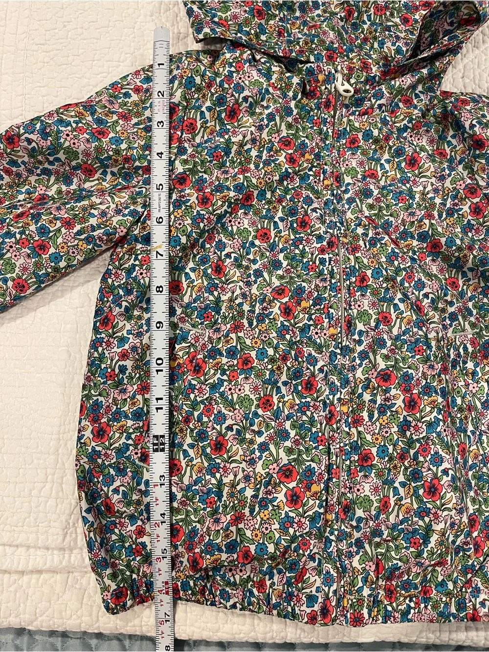 Baby GAP Ditzy Floral Hooded Windbreaker Jacket Multicolor Flowers 5T 2017 Vtg